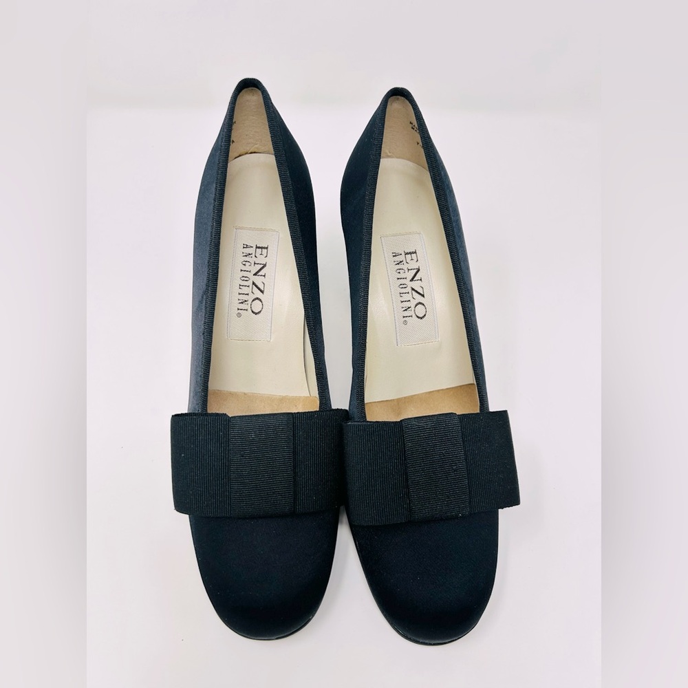 Vintage! Enzo Angiolini Satin Bow pumps Women’s Size 5.5 Y-OPERETTA style